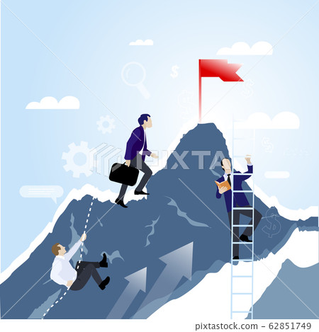 Teamwork concep. Businessmen together rise on Teamwork concep. Businessmen together rise on 62851749