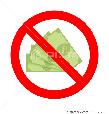 Cash ban icon vector 62851753