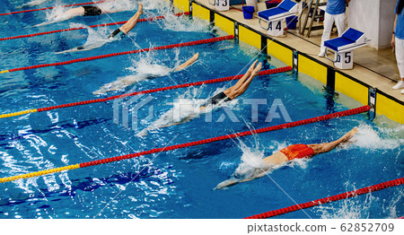 starting athletes swimmers backstroke swim starting athletes swimmers backstroke swim 62852709