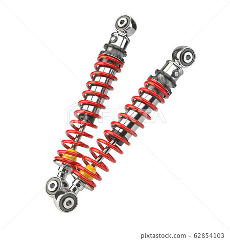 Shock absorber car isolated on white background. Shock absorber car isolated on white background. 62854103