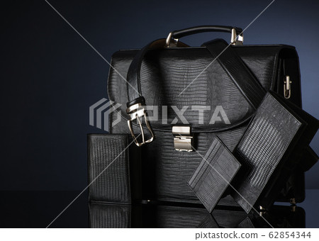 men's accessories on a black background 62854344