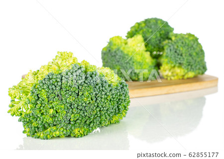 Fresh green broccoli isolated on white Fresh green broccoli isolated on white 62855177