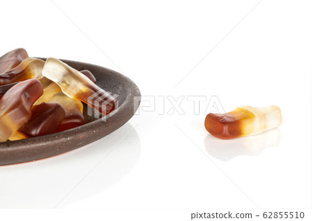 Sweet jelly cola isolated on white Sweet jelly cola isolated on white 62855510
