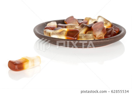 Sweet jelly cola isolated on white Sweet jelly cola isolated on white 62855534
