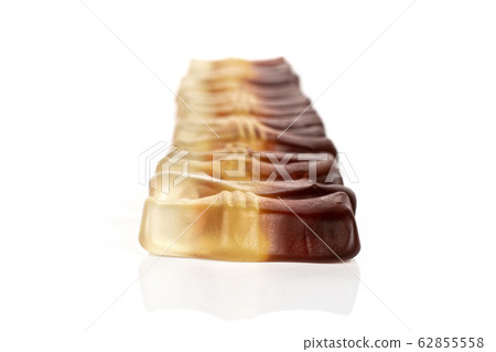Sweet jelly cola isolated on white 62855558