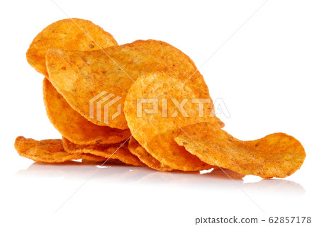 Heap of corn chips isolated on white Heap of corn chips isolated on white 62857178