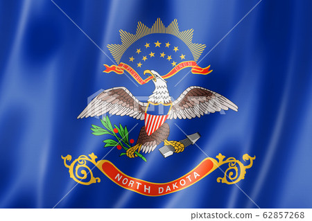North Dakota flag, USA 62857268