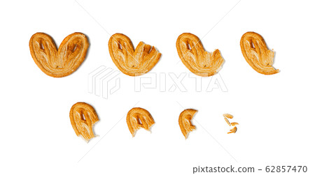 Sweet Braided Puff Palmiers Pastry or Pate Sweet Braided Puff Palmiers Pastry or Pate 62857470