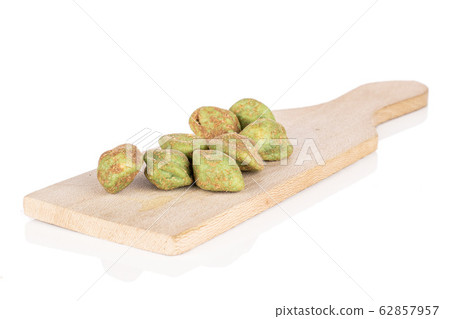 Green wasabi peanut isolated on white 62857957