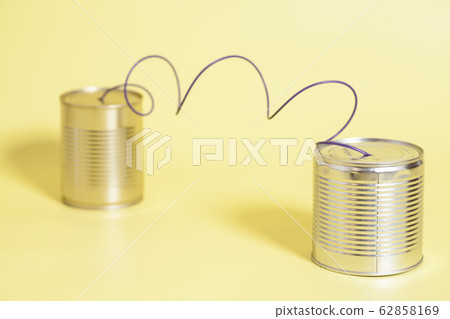 tin can phone.communication concept tin can phone.communication concept 62858169