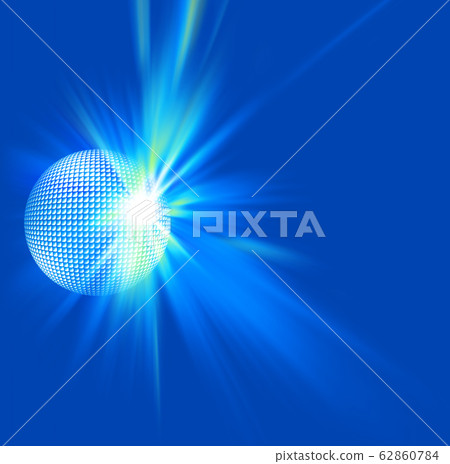 Mirror ball 002 blue - Stock Illustration [62860784] - PIXTA