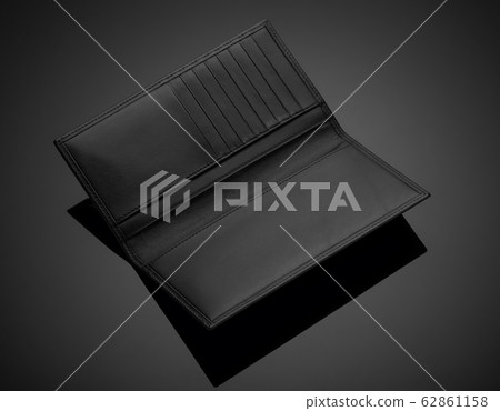 men's wallet on a black background 62861158