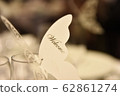 Welcome message card in the shape of a butterfly 62861274