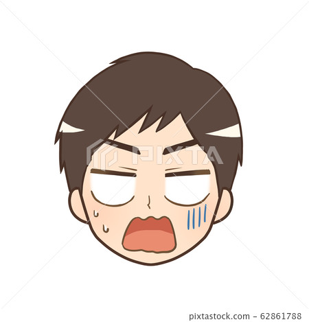 Male facial expression icon (surprise) - Stock Illustration [62861788 ...