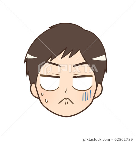 男性面部表情圖標(耐心) 男性面部表情圖標(耐心) 62861789