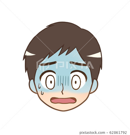 Male facial expression icon (surprise) 62861792