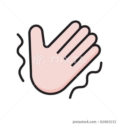Chill icon vector. Hand is shaking. Fever is a Chill icon vector. Hand is shaking. Fever is a 62863231