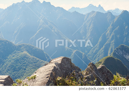 Hiking path on mountain peak Hiking path on mountain peak 62863377