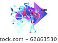 Abstract Xtreme colorful illustration VR technology man gamer cyberpower virtual reality 62863530