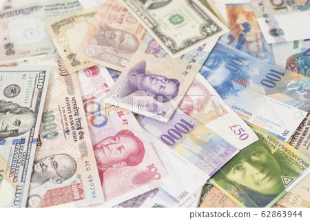 International currencies banknotes 62863944