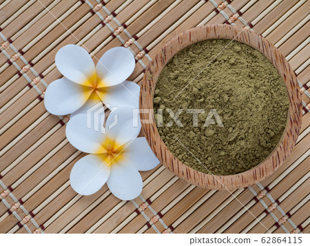 Tiare flowers and henna powder Tiare flowers and henna powder 62864115
