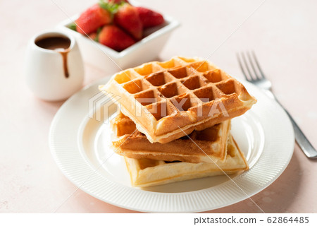 Homemade Belgian Waffles 62864485
