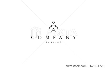 Vector logo on which an abstract image of alchemical symbols. 62864729