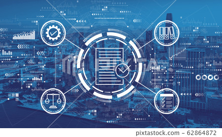 Compliance concept with downtown San Francisco 62864872