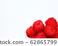 Sweet food. Summer dessert. Fresh food. Nature background. Abstract fruit background.Macro stack raspberries against, great design for any purposes. White table background 62865799