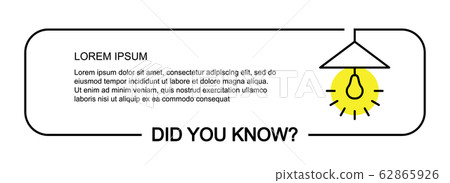 Did You Know Frame Template with Light Bulb and 62865926