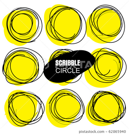 Hand Drawn Circle or Scribble Circles Collection - Stock Illustration ...