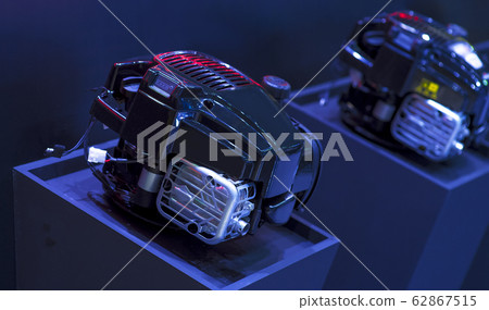 Close up shot of common rail diesel engine 62867515