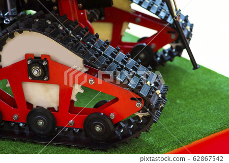 Combat mine clearance robot with caterpilar. Smart Combat mine clearance robot with caterpilar. Smart 62867542