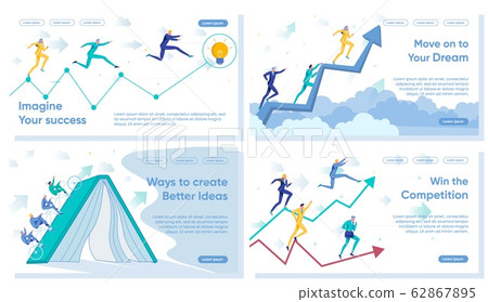 Success Reaching and Business Career Growth Set. 62867895