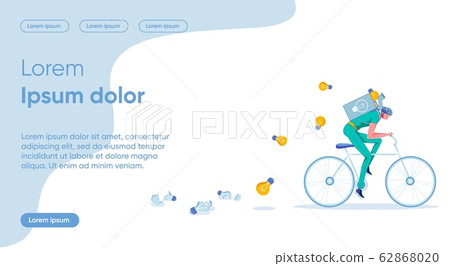 Hurry, Idea Loss Flat Landing Page Vector Template 62868020