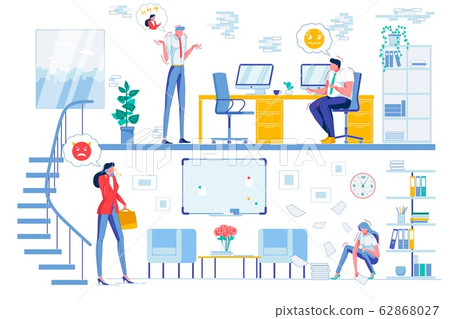 Office Staff Being Afraid Despotic Woman Boss 62868027