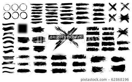 Detailed brush strokes set Detailed brush strokes set 62868196
