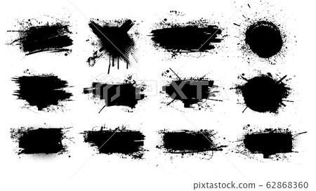 Paint brush stains, ink splashes, strokes 62868360