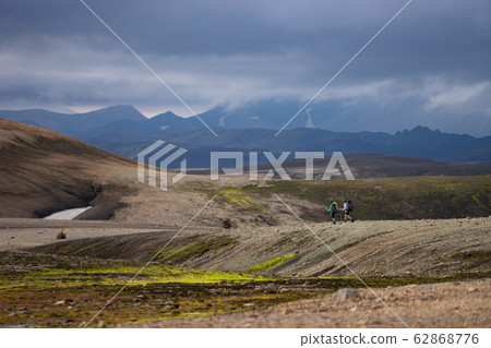 Volcanic Landscape of Laugavegur trail. Landmannalaugar, Iceland 62868776