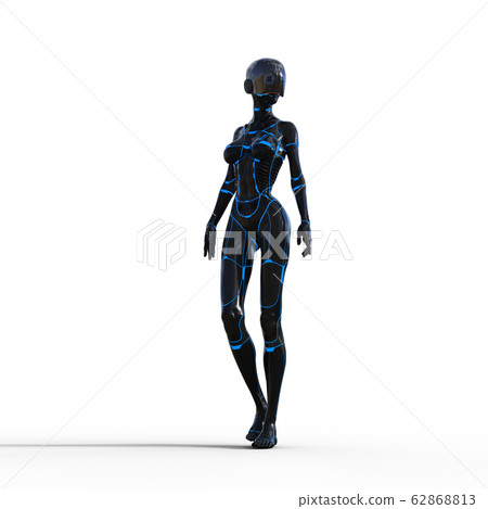 AI機器人android perming3DCG插圖素材 AI機器人android perming3DCG插圖素材 62868813