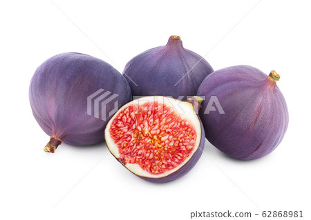 Fresh fig fruit and half isolated on white background Fresh fig fruit and half isolated on white background 62868981
