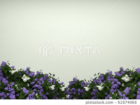 Illustration with spring flowers 3drenderring 62874068