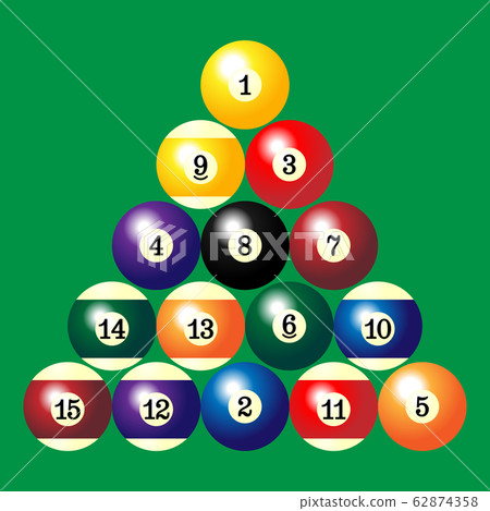 Billiard eight ball illustration Billiard eight ball illustration 62874358