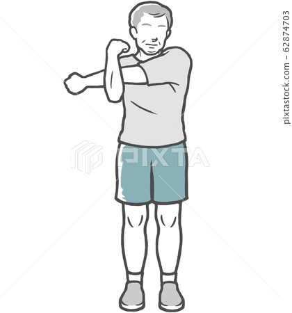 Arm extension Middle-aged man Stretch Outside 62874703