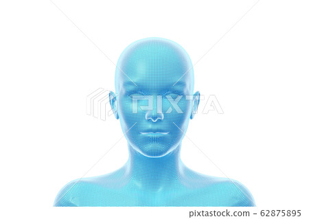Female body head 3d 62875895