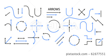 Big Set Arrows and directions signs. Easily edit the thickness of lines. Big Set Arrows and directions signs. Easily edit the thickness of lines. 62877551