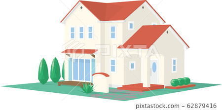 Detached house illustration southern european style 62879416