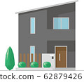 獨立式住宅插圖簡單前面 62879426