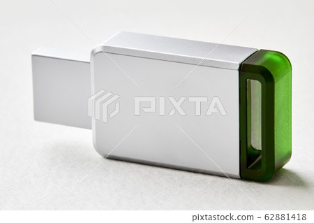 Metal light gray usb stick or flash drive with 62881418
