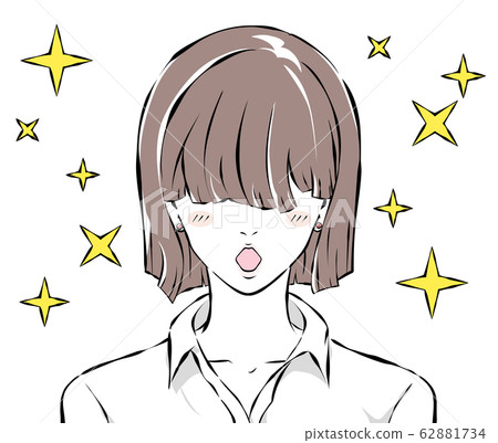 一個女人用劉海遮住眼睛的奇觀 一個女人用劉海遮住眼睛的奇觀 62881734